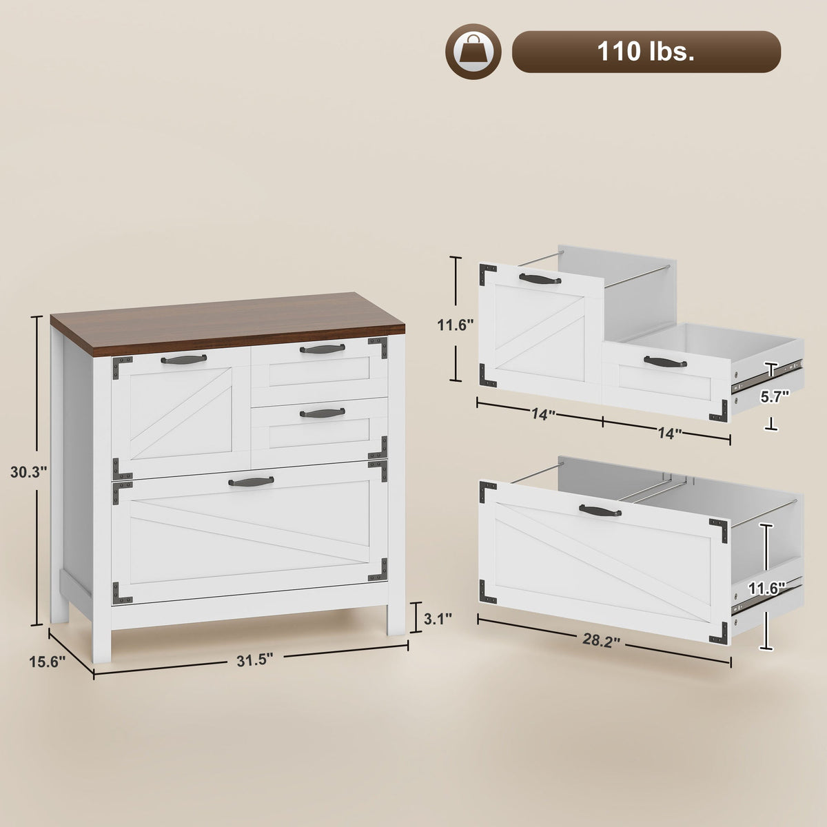 Farmhouse 4-Drawer Habitat Stand & Keeper Supply Chest