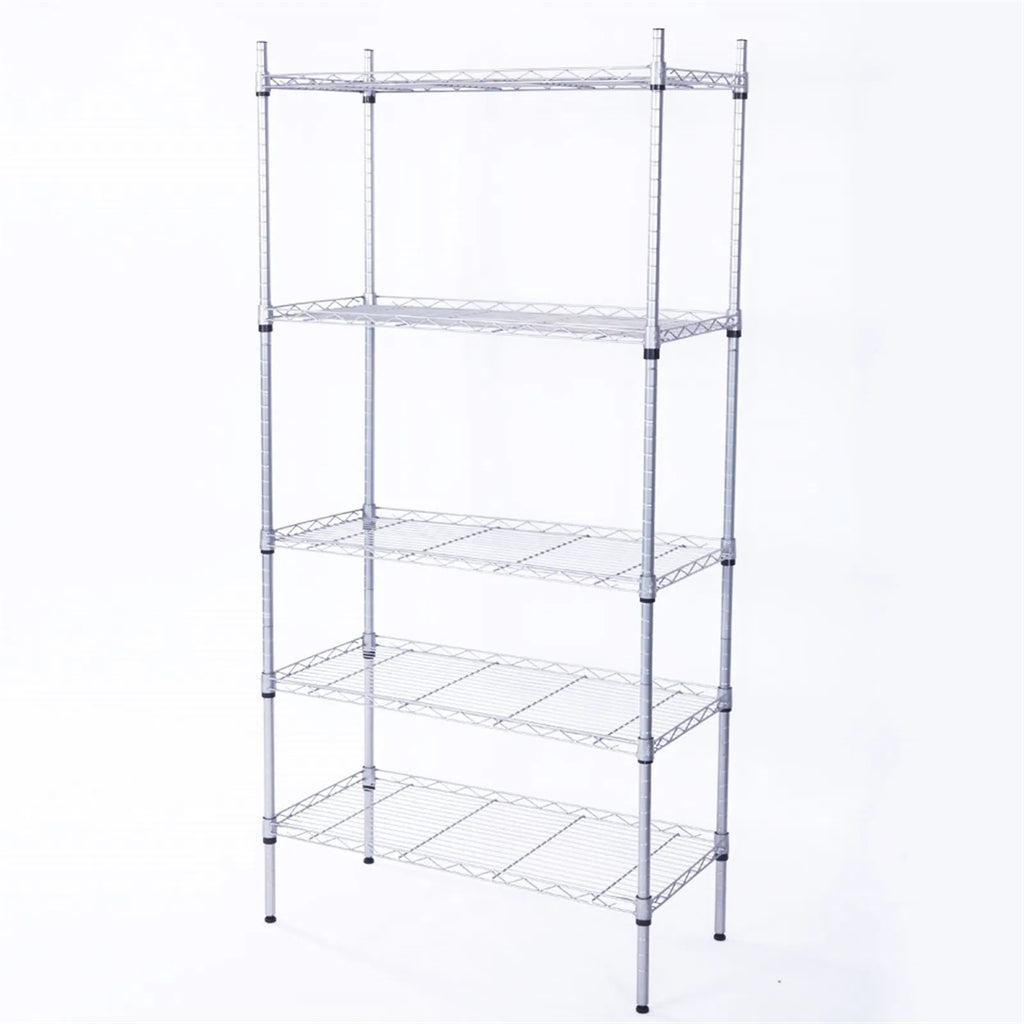 5-Tier Storage Rack with Safety Lip (29" × 13.4" × 59")