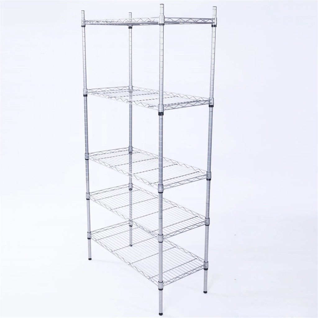 5-Tier Storage Rack with Safety Lip (29" × 13.4" × 59")