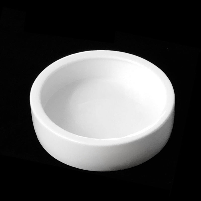 Escape-Proof Glazed Ceramic Live Feeder Dish