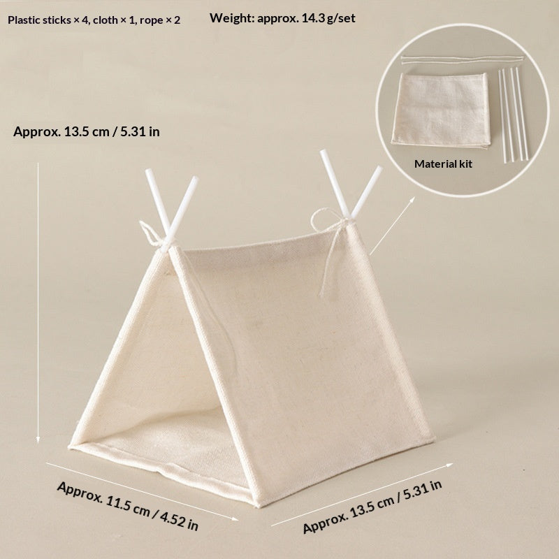 Miniature Camping Tent Hide & Photo Prop