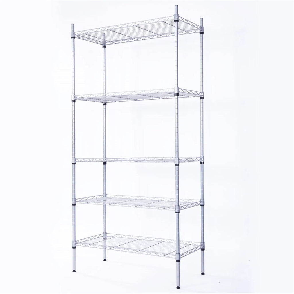 5-Tier Storage Rack with Safety Lip (29" × 13.4" × 59")