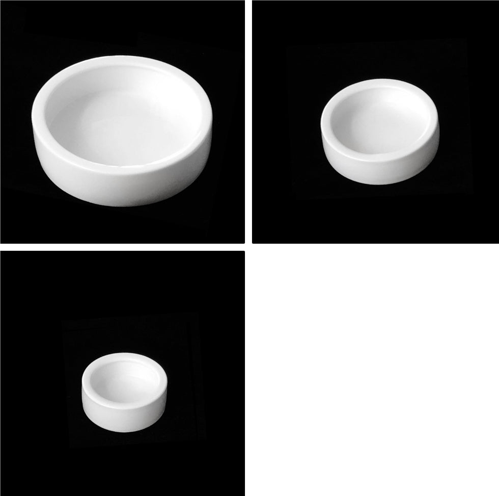 Escape-Proof Glazed Ceramic Live Feeder Dish