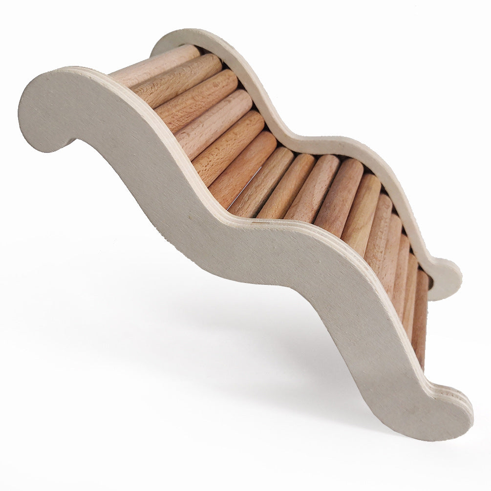 Solid Wood Wave Climbing Ramp & Low-Incline Ladder