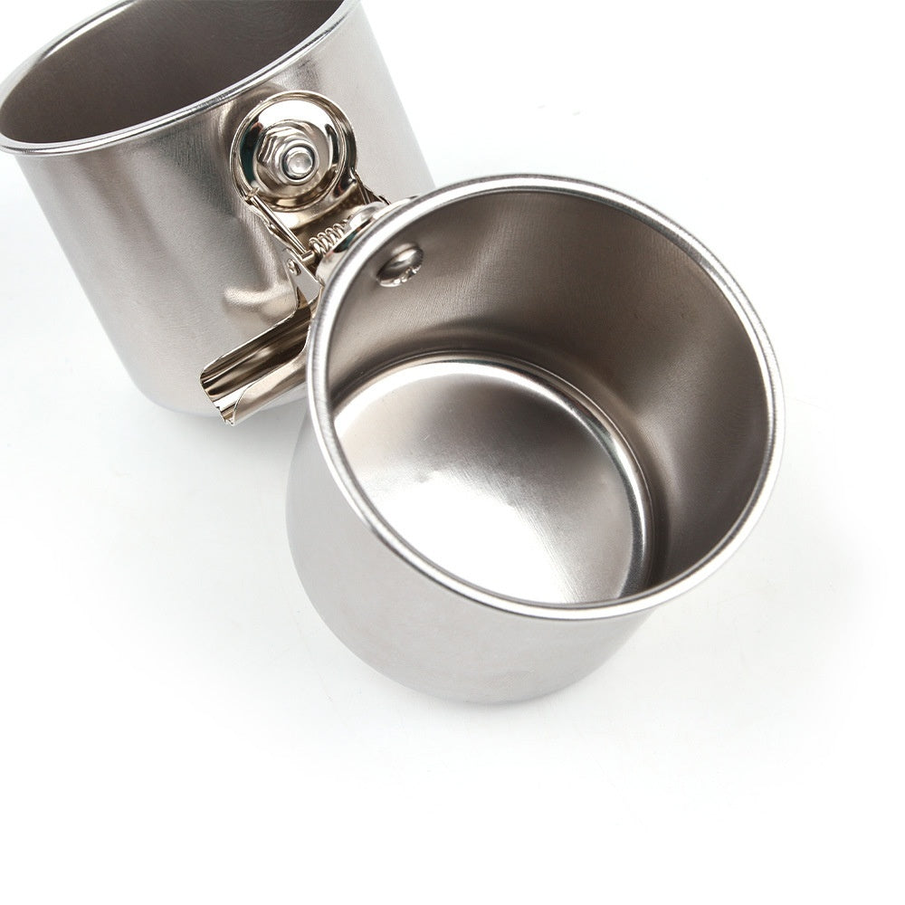 Dual Clamp-On Stainless Steel Elevated Feeding & Water Station