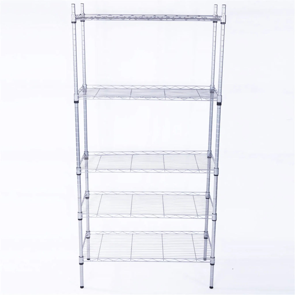 5-Tier Storage Rack with Safety Lip (29" × 13.4" × 59")