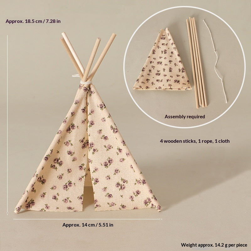 Miniature Camping Tent Hide & Photo Prop