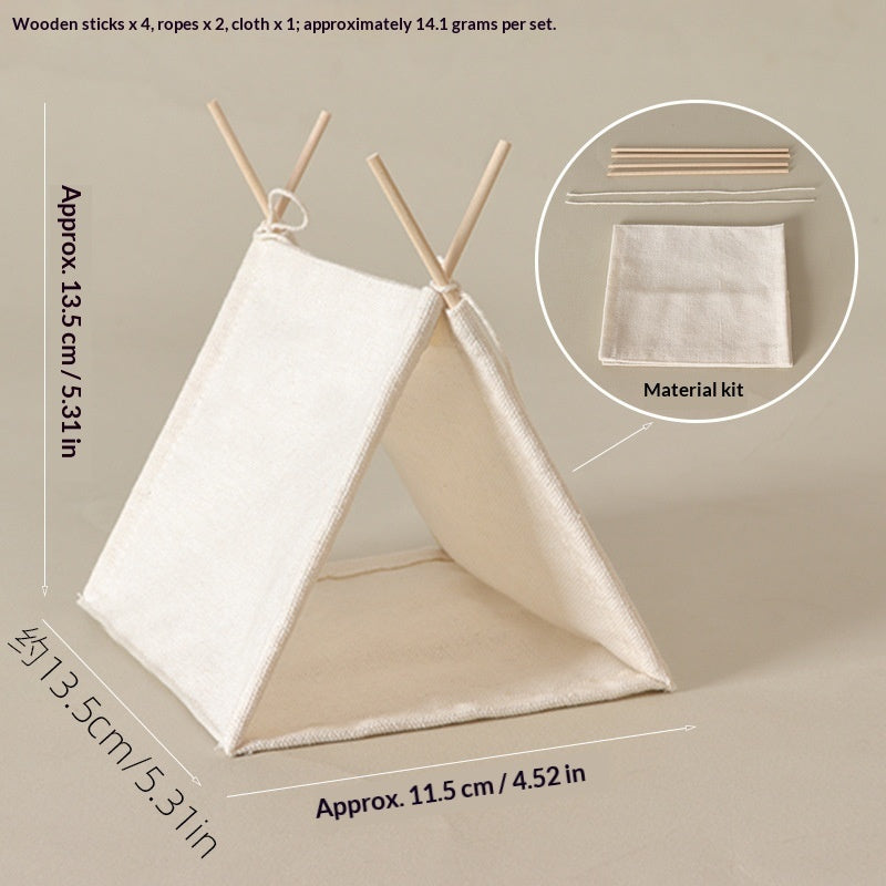 Miniature Camping Tent Hide & Photo Prop