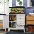 All-Steel Moisture-Proof Stand & 4-Drawer Supply Cabinet (White)